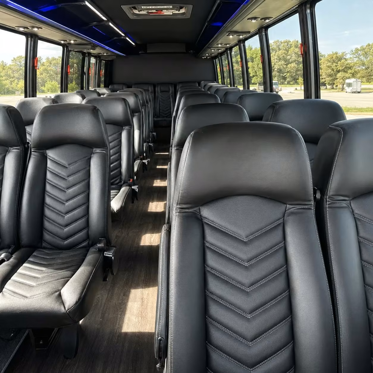 28 passenger minibus interior