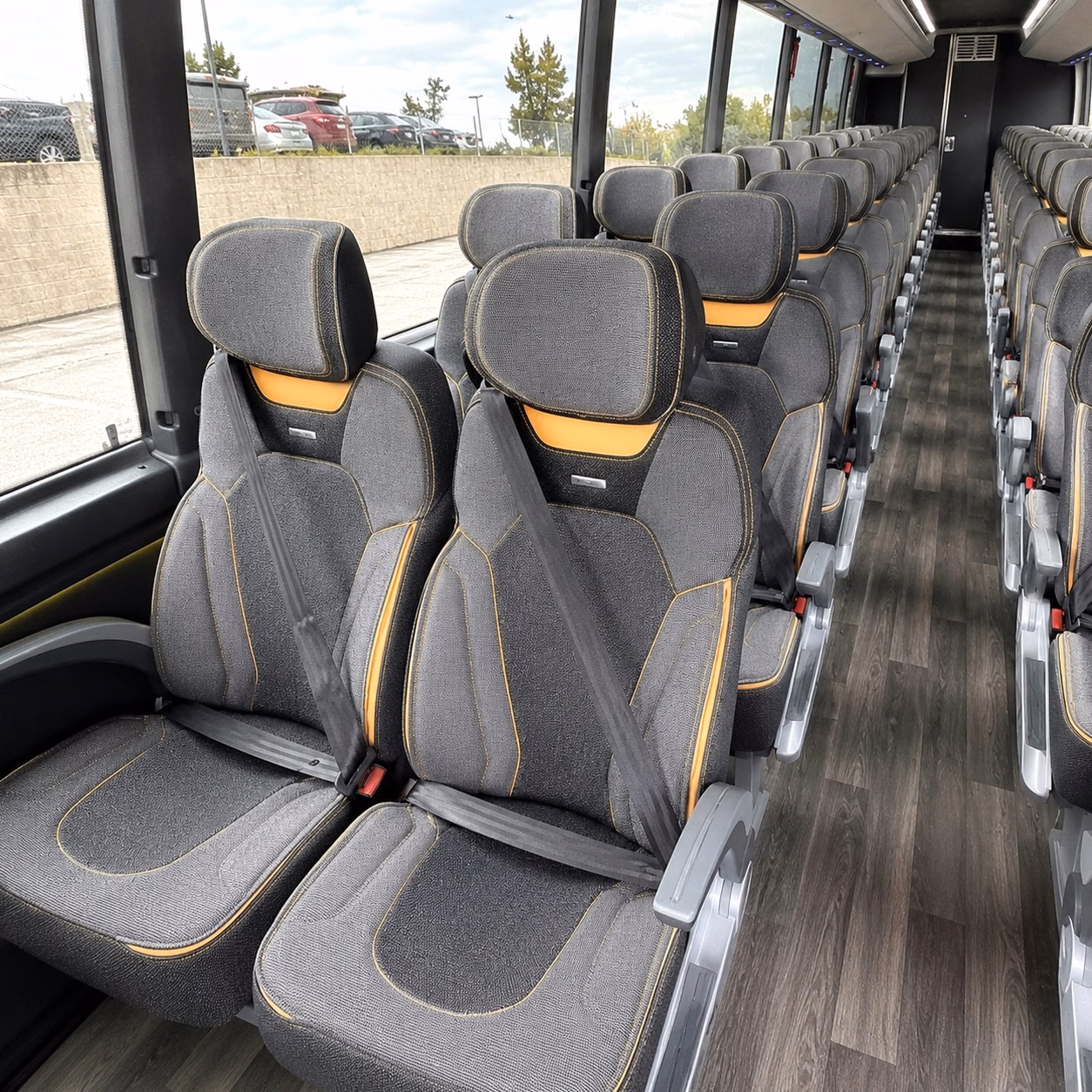 56 passenger charter bus interior